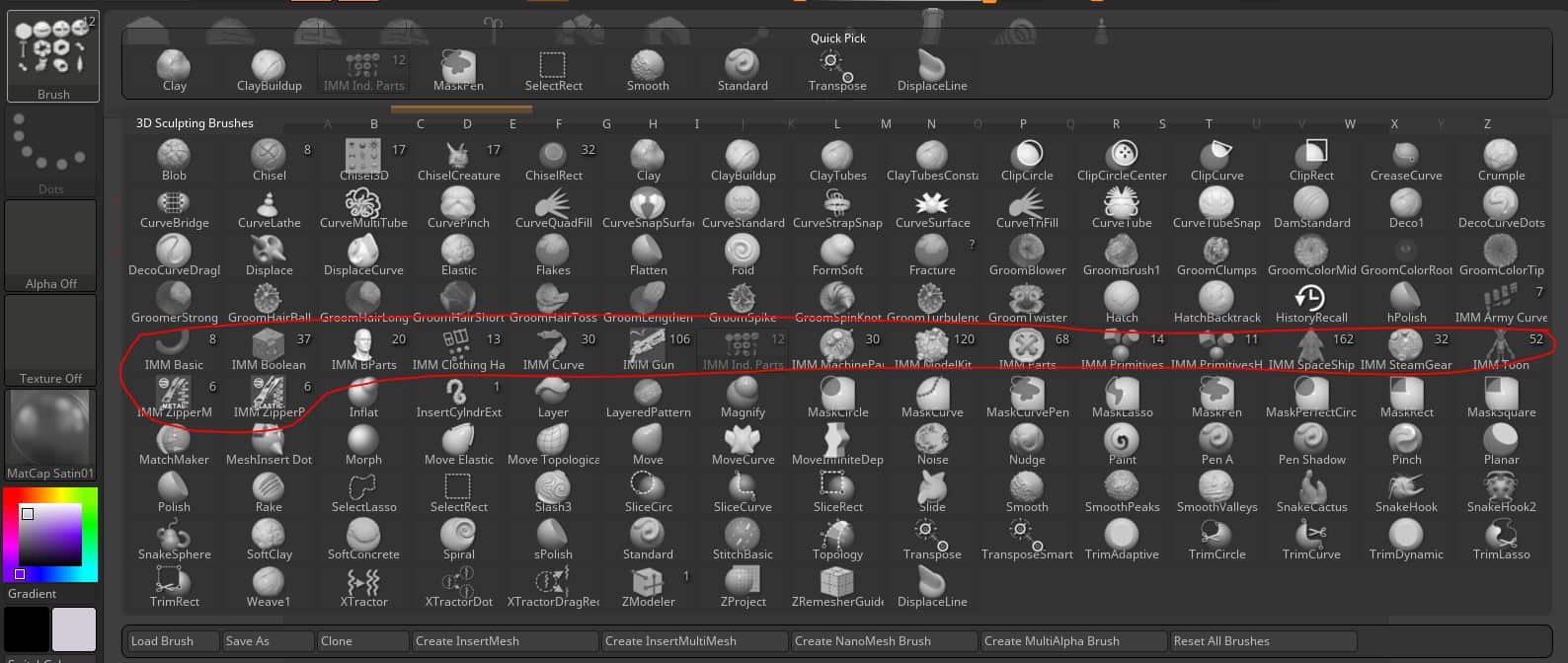 zbrush 4r8 enable all the subtool at same time